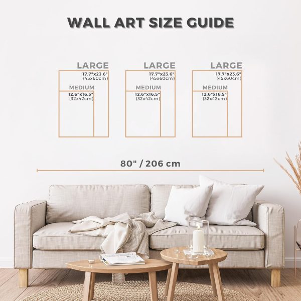 Modern Wooden Wall Sculptures - Set of 3 - MDF - Oak - Home Decor Accent - Large Wall Art for Living Room, Bedroom, Office - Easy Installation (Oak, Medium - Mountain and Sun, Unframed) - Image 7